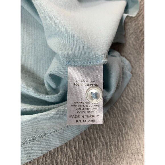 Chubbies Classic Solid Short Sleeve Polo Shirt (Men's Medium) Light Blue - Picture 8 of 9